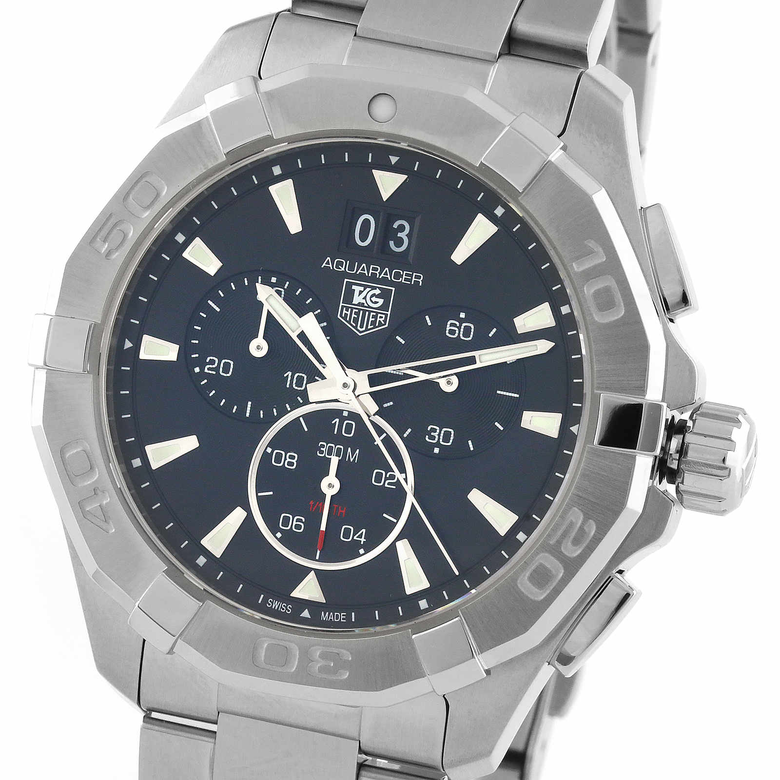Orologio TAG Heuer Aquaracer 43mm Cronografo al quarzo Uomo CAY1110.BA0927 - immagine 4