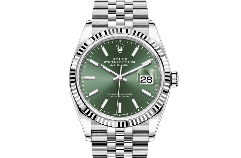 Rolex Datejust 36 Oyster 36 mm Oystersteel e oro bianco M126234-0051
