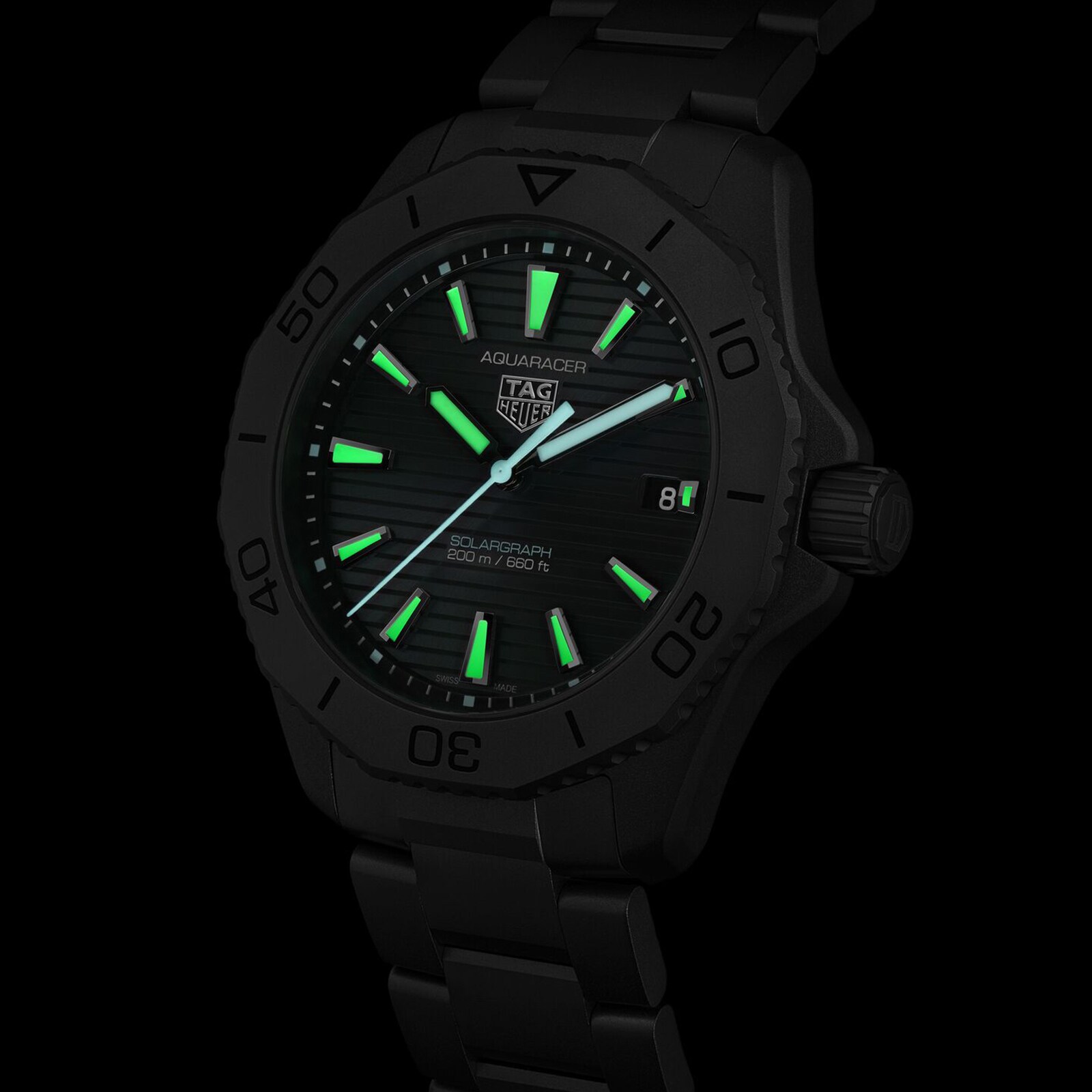 Orologio TAG Heuer Aquaracer Professional 200 Solargraph 40 mm Uomo WBP1180.BF0000 - immagine 7