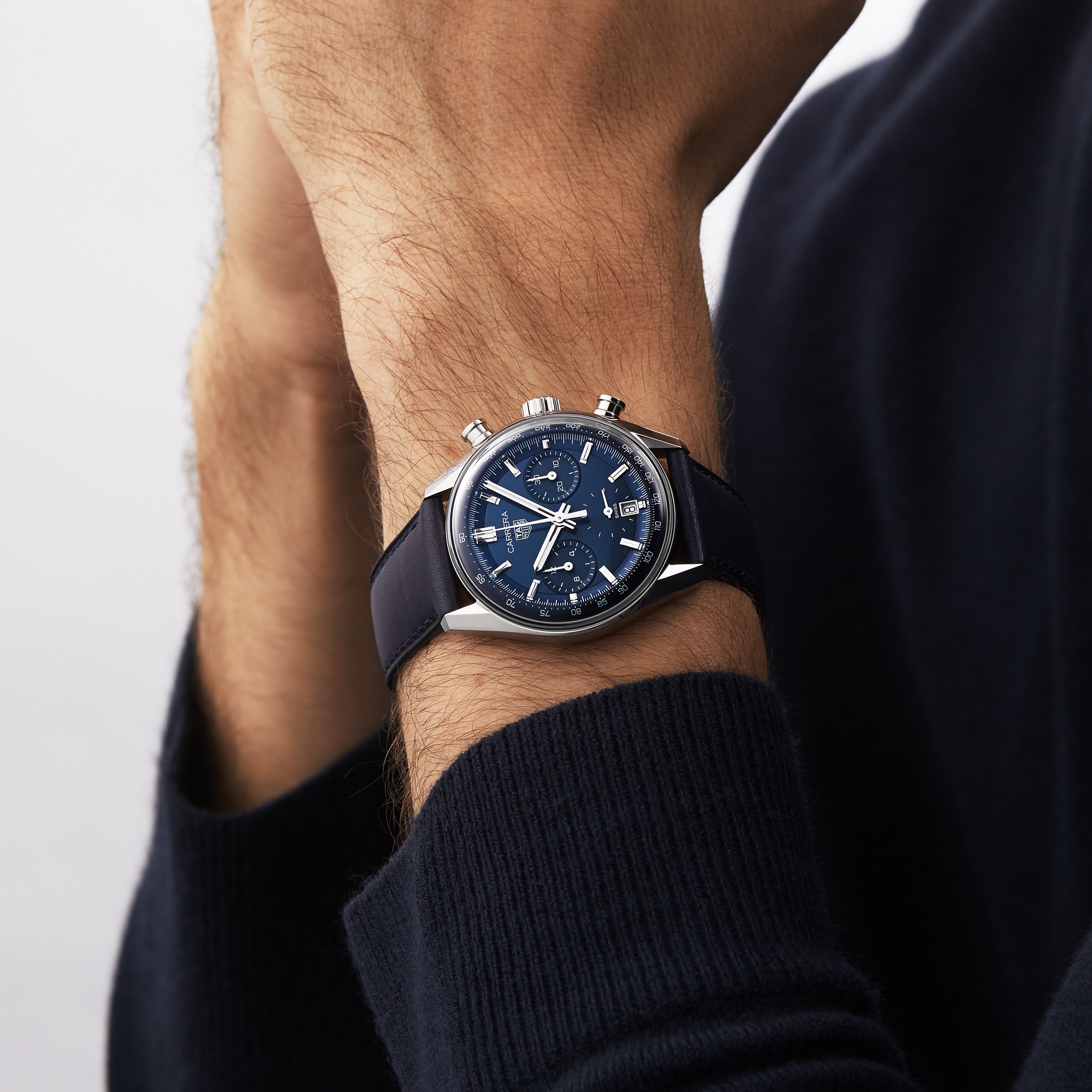 Orologio TAG Heuer Carrera Chronograph 39mm Uomo Blu CBS2212.FC6535 - immagine 7