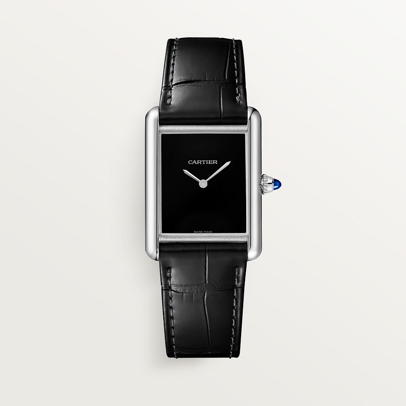 Orologio Tank Must de Cartier Modello grande movimento al quarzo acciaio pelle