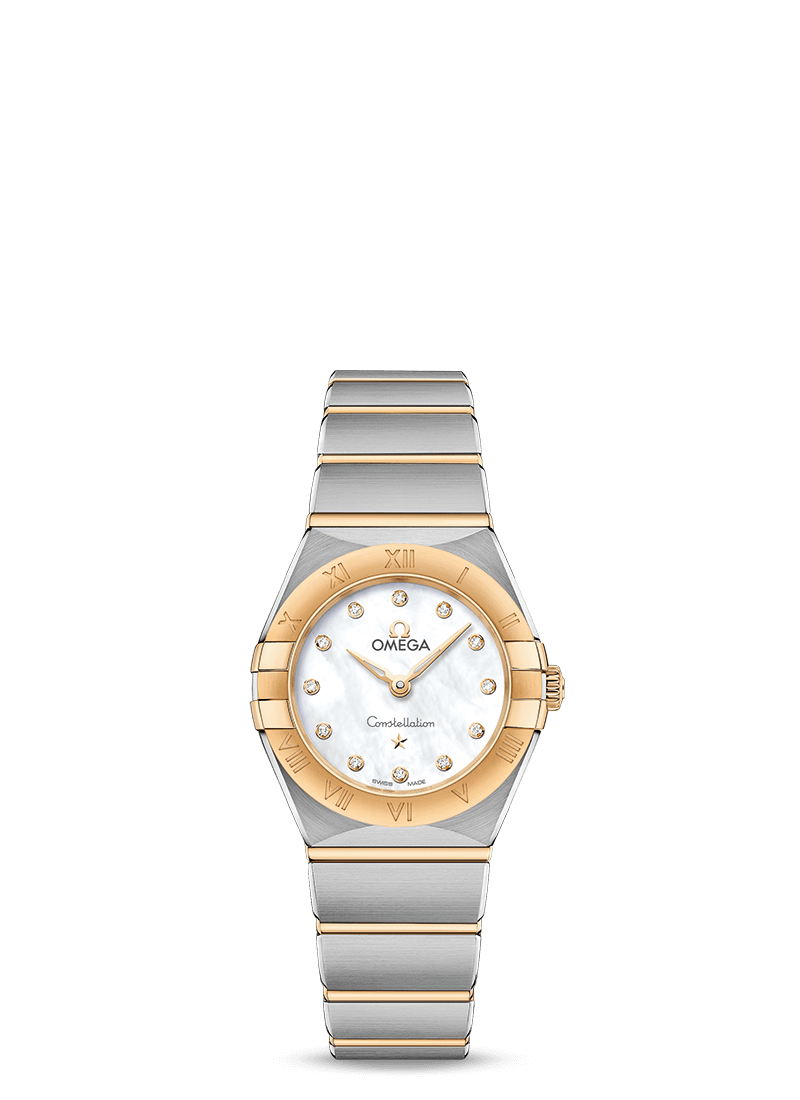 copia di lusso Omega Constellation Acciaio oro giallo Diamanti Orologio 131.20.25.60.55.002