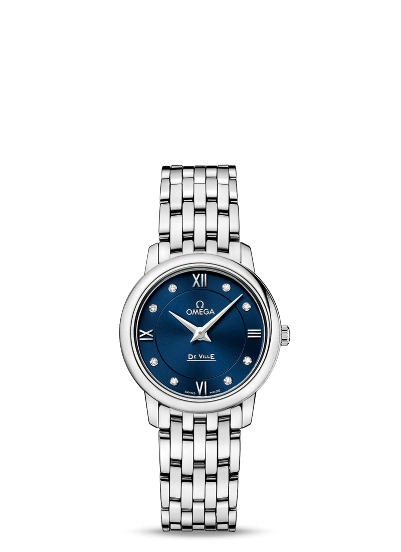 copia di lusso Omega Orologio De Ville Acciaio Diamanti 424.10.27.60.53.001