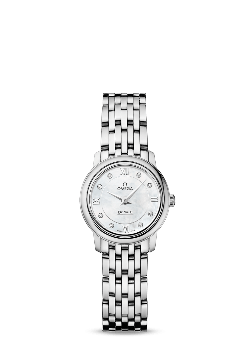 moda top Omega Orologio De Ville Acciaio Diamanti 424.10.24.60.55.001