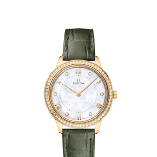 moda top Omega Orologio De Ville oro giallo con diamanti 434.58.30.60.55.002