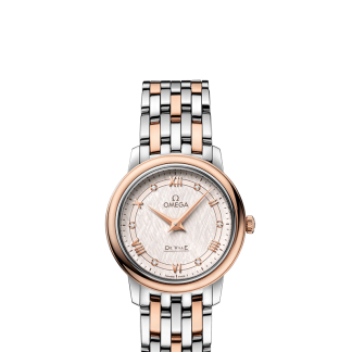 perfetto Omega Orologio De Ville Steel oro rosso con diamanti 424.20.27.60.52.003