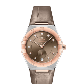 replica di lusso Omega Orologio Constellation Acciaio Sedna Oro Cronometro 131.23.34.20.63.001