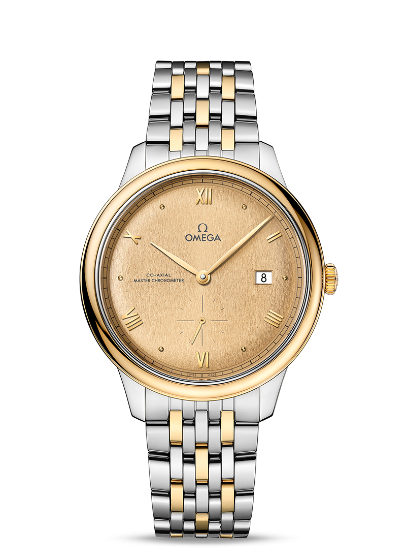 replica di lusso Omega Orologio De Ville Acciaio Cronometro Oro Giallo 434.20.41.20.08.001