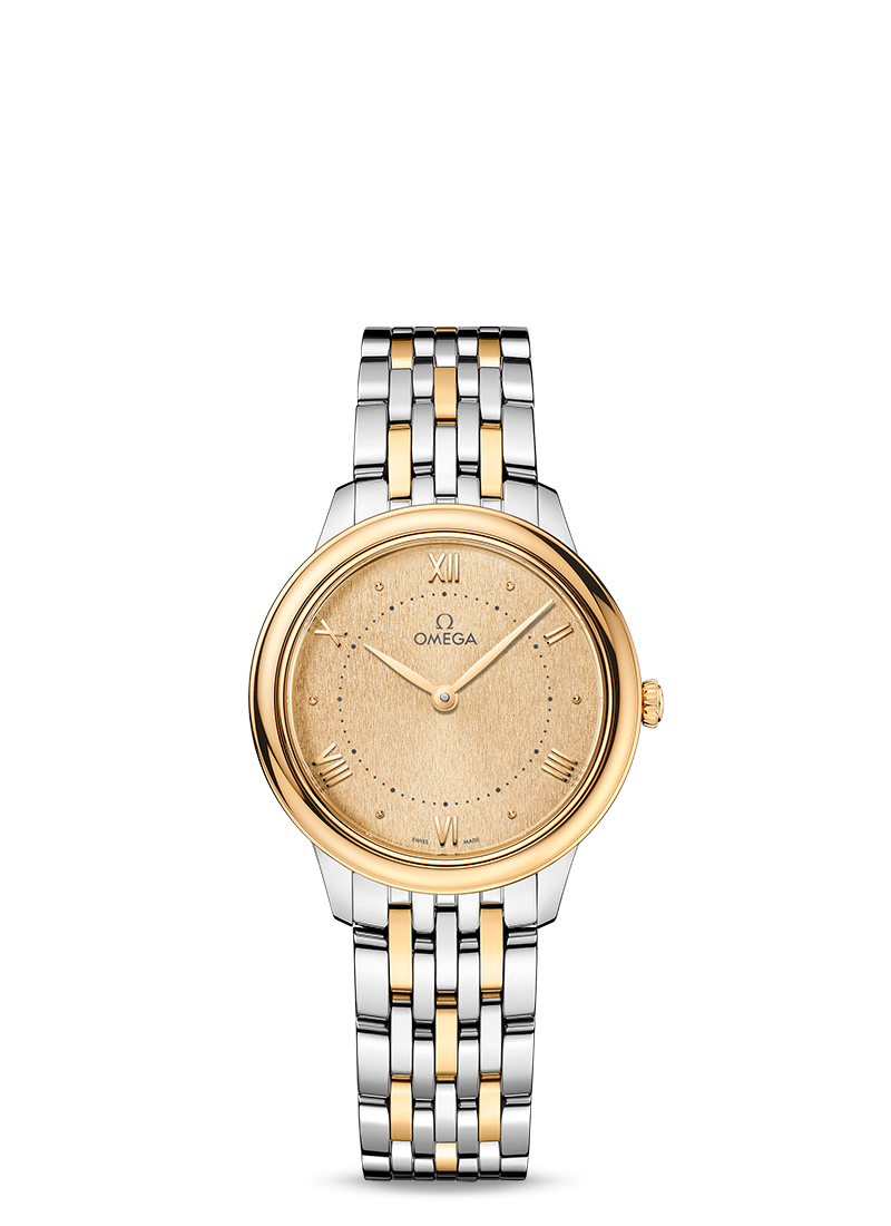 replica di lusso Omega Orologio De Ville Acciaio oro giallo 434.20.30.60.08.001